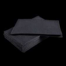 Serviette plastifiÃ©e noire 45x33