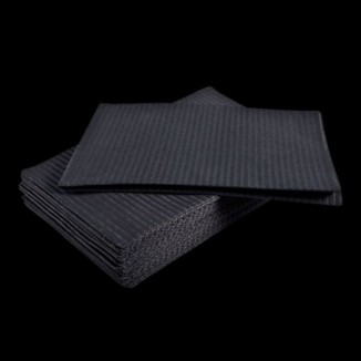 Serviette plastifiÃ©e noire 45x33