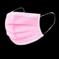Masque chirurgical 3 plis Ã  Ã©lastiques Rose - Type IIR - BoÃ®te de 50 masques