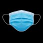 Masque chirurgical Type IIR - 3 plis à élastiques Bleu - Boîte de 50