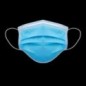 Masque chirurgical Type IIR - 3 plis Ã  Ã©lastiques Bleu - BoÃ®te de 50
